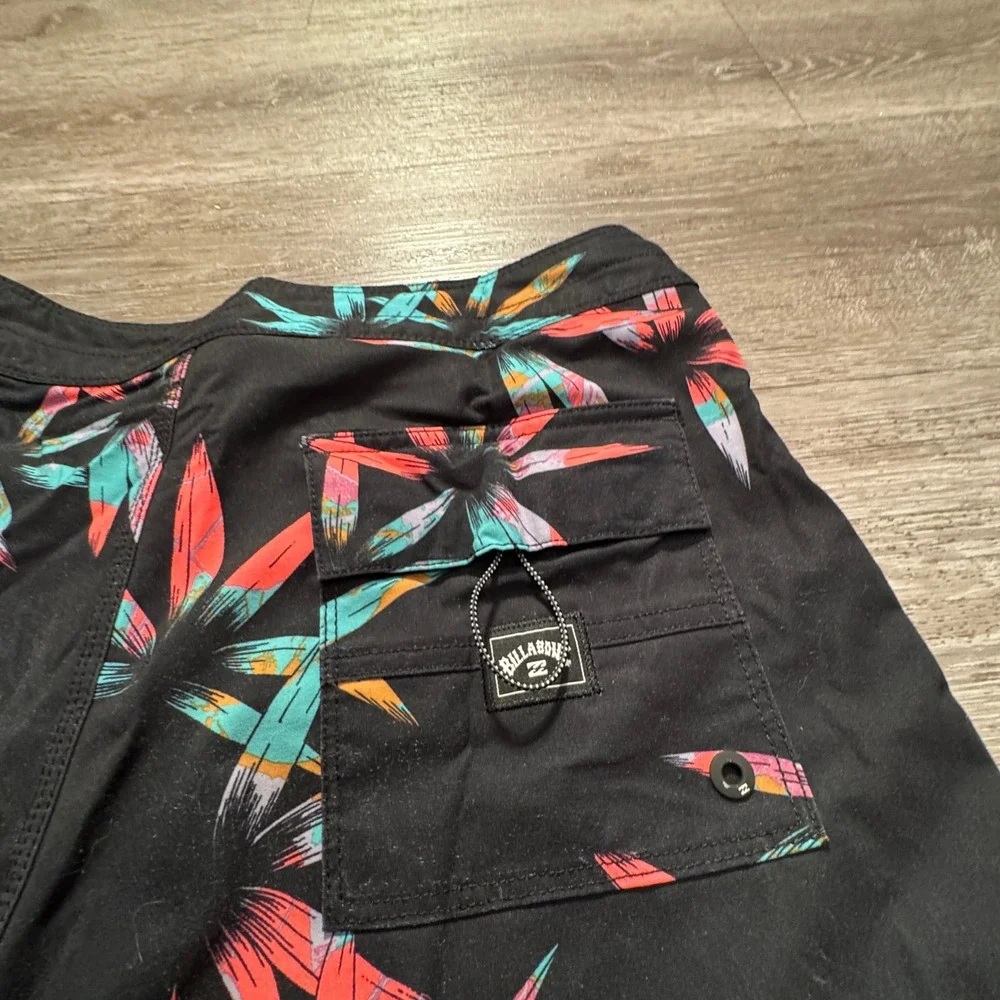 Billabong Board Shorts Mens 29 Black Recycled Sundays Pro Floral Summer Surf